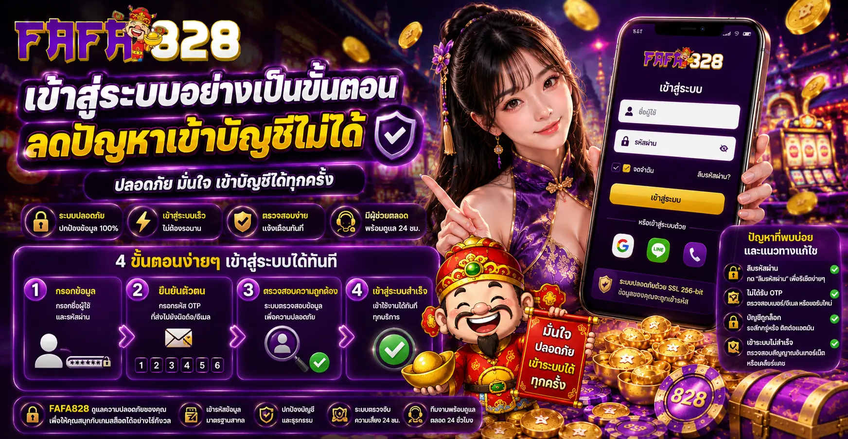 เข้าสู่ระบบอย่างเป็นขั้นตอน ลดปัญหาเข้าบัญชีไม่ได้